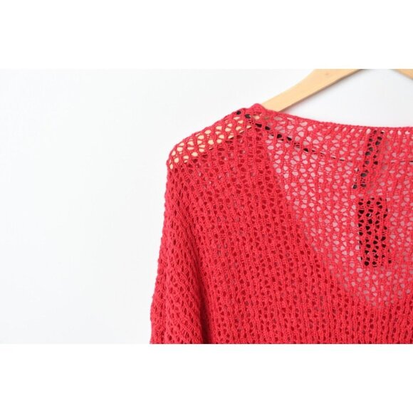 Torrid Red Cable Loose Knit Warm Cozy Sweater Pullover Sz 1 14-16 NEW - Picture 9 of 15